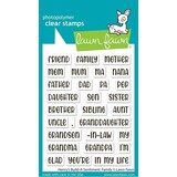 Lawn Fawn Henry's Build-A-Sentiment: Family Clear Stamps (LF3509)