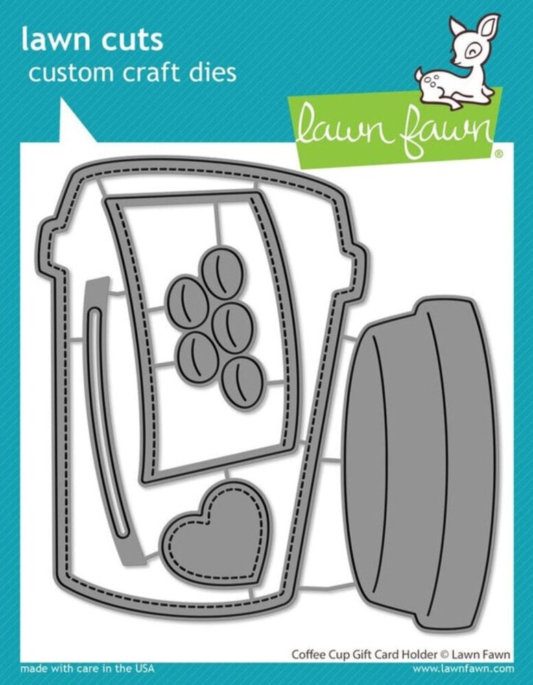 Lawn Fawn Coffee Cup Gift Card Holder Dies (LF3514) Lawn Fawn Coffee Cup Gift Card Holder Dies (LF3514)