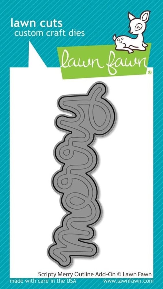 Lawn Fawn Scripty Merry Outline Add-On Dies (LF3521)