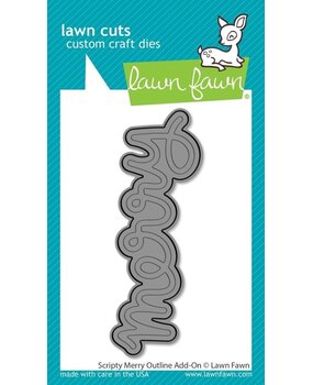 Lawn Fawn Scripty Merry Outline Add-On Dies (LF3521)