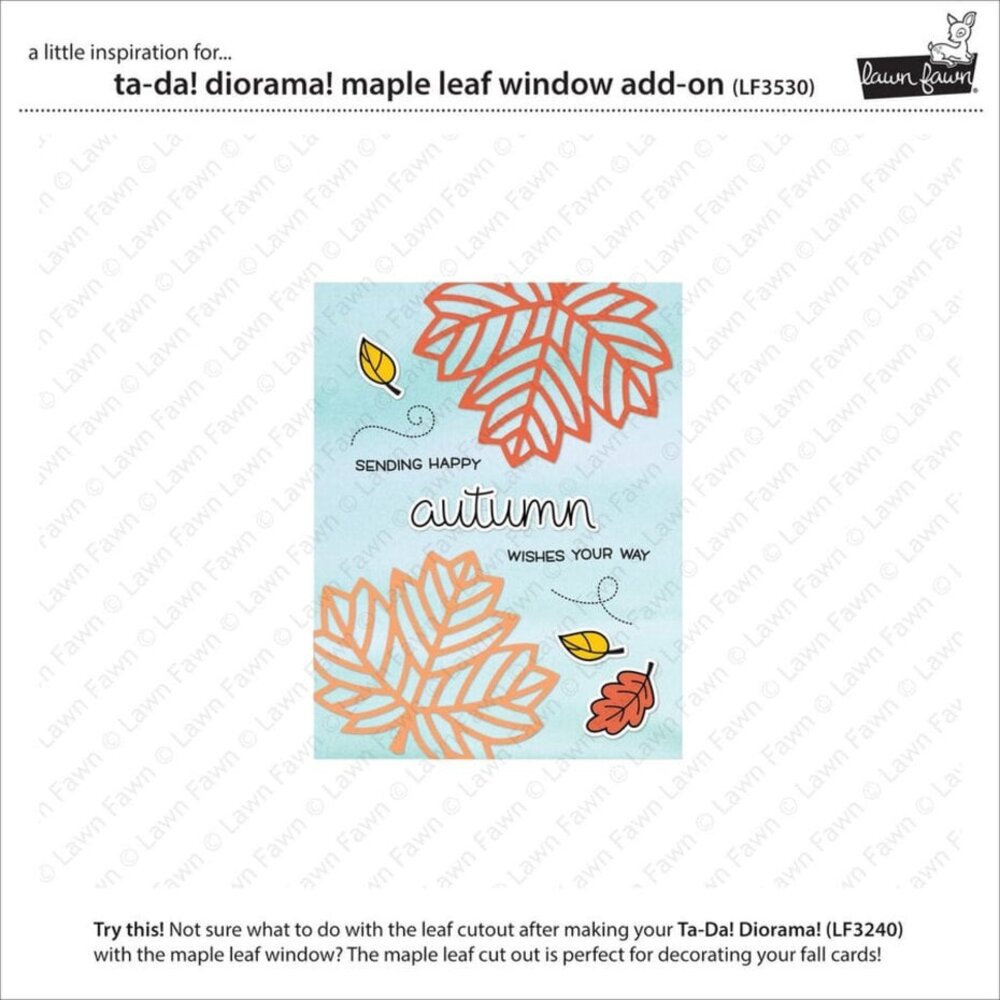 Lawn Fawn Ta-Da! Diorama! Maple Leaf Window Add-On Dies (LF3530) Lawn Fawn Ta-Da! Diorama! Maple Leaf Window Add-On Dies (LF3530)