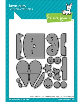 Lawn Fawn Tiny Gift Box Owl and Penguin Add-On Dies (LF3531) Lawn Fawn Tiny Gift Box Owl and Penguin Add-On Dies (LF3531)