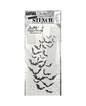 Stampers Anonymous Tim Holtz Batty Layering Stencil (THS184)