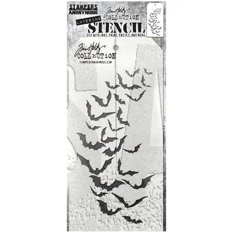 Stampers Anonymous Tim Holtz Batty Layering Stencil (THS184)