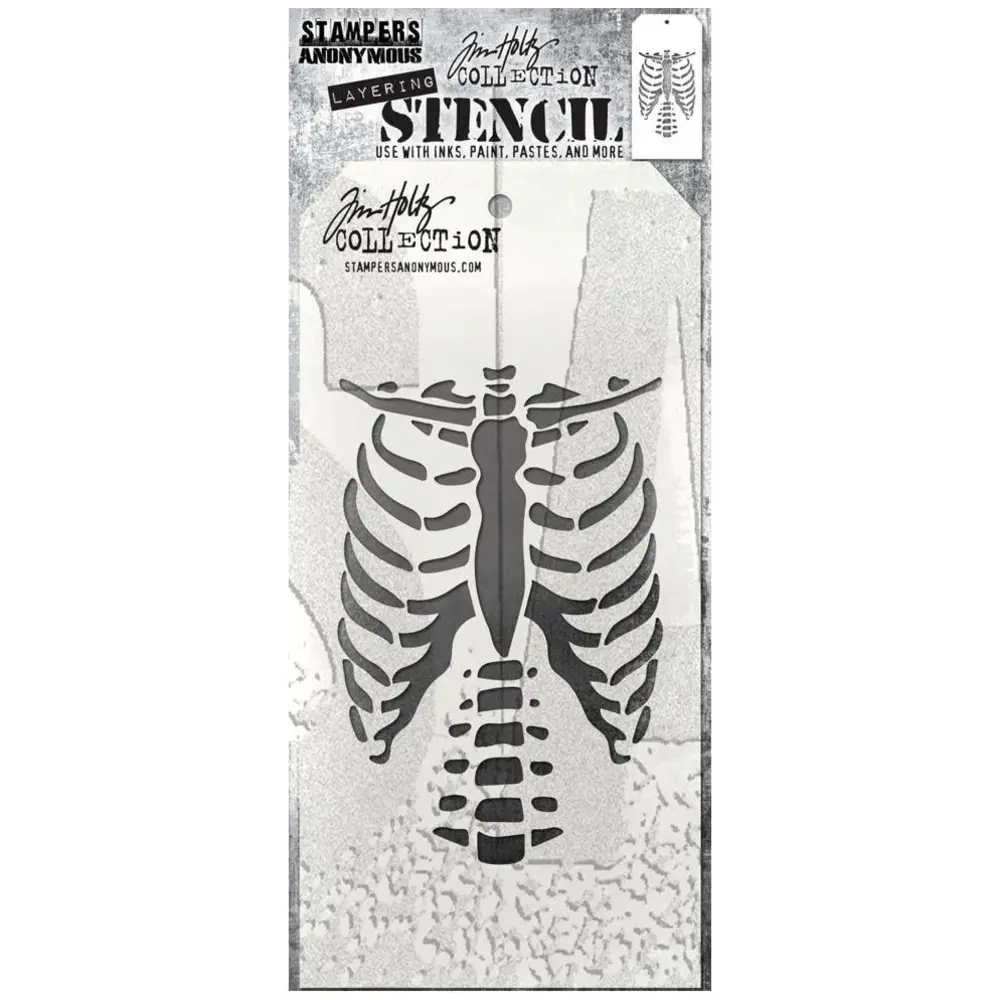 Stampers Anonymous Tim Holtz Bones Layering Stencil (THS185) Stampers Anonymous Tim Holtz Bones Layering Stencil (THS185)