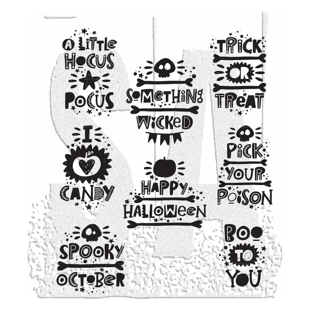 Stampers Anonymous Cling Stamps Halloween Whatnots (CMS491) Stampers Anonymous Cling Stamps Halloween Whatnots (CMS491)