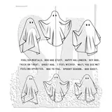 Stampers Anonymous Cling Stamps Spooky Spirits (CMS492)