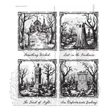 Stampers Anonymous Cling Stamps Framed Frights (CMS494)