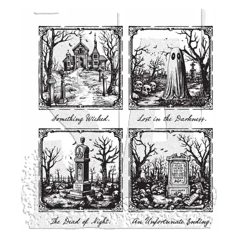 Stampers Anonymous Cling Stamps Framed Frights (CMS494) Stampers Anonymous Cling Stamps Framed Frights (CMS494)