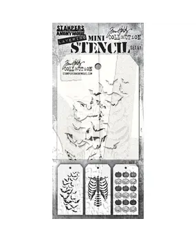 Stampers Anonymous Tim Holtz Mini Layering Stencil Set 61 (THMST061) Stampers Anonymous Tim Holtz Mini Layering Stencil Set 61 (THMST061)