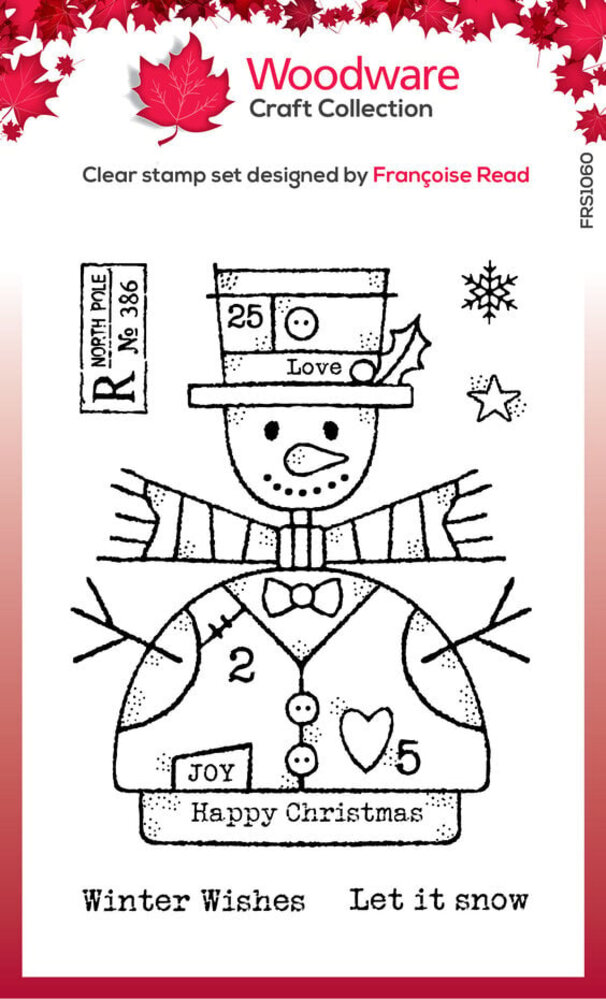Woodware Wooden Snowman Clear Stamps (FRS1060) Woodware Wooden Snowman Clear Stamps (FRS1060)