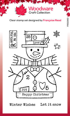 Woodware Wooden Snowman Clear Stamps (FRS1060) Woodware Wooden Snowman Clear Stamps (FRS1060)