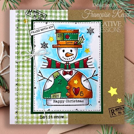 Woodware Wooden Snowman Clear Stamps (FRS1060) Woodware Wooden Snowman Clear Stamps (FRS1060)