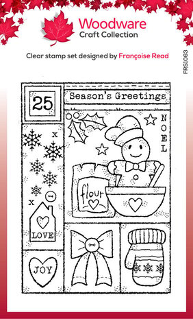 Woodware Winter Sampler Clear Stamps (FRS1063)