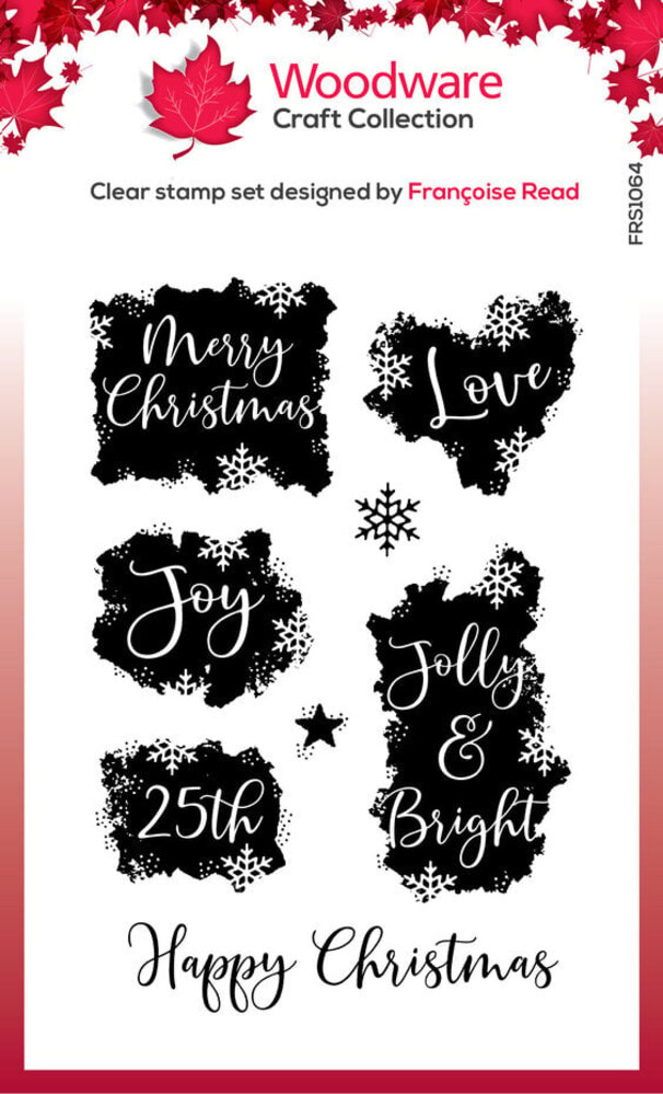 Woodware Christmas Patches Clear Stamps (FRS1064)
