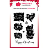 Woodware Christmas Patches Clear Stamps (FRS1064)