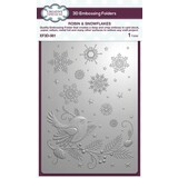 Creative Expressions Robin & Snowflakes 3D Embossing Folder (EF3D-081)