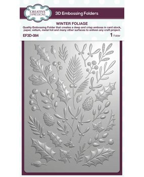 Creative Expressions Winter Foliage 3D Embossing Folder (EF3D-084) Creative Expressions Winter Foliage 3D Embossing Folder (EF3D-084)
