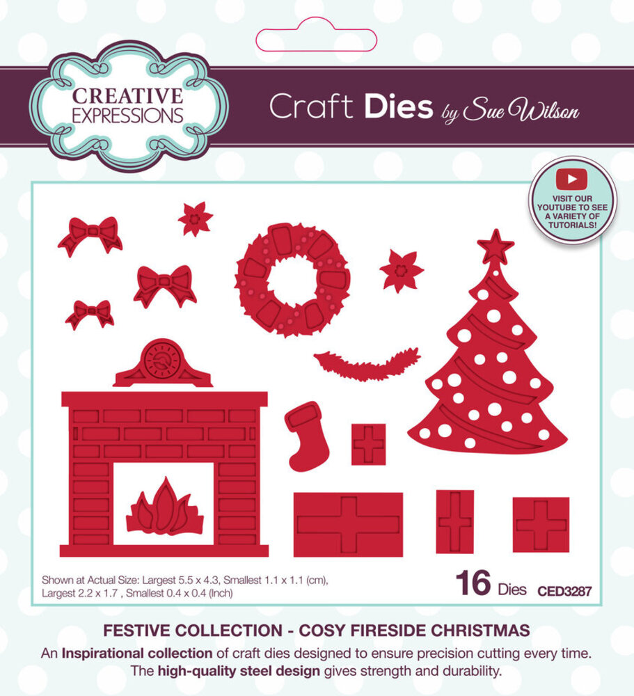 Creative Expressions Sue Wilson Craft Die Cosy Fireside Christmas (CED3287)