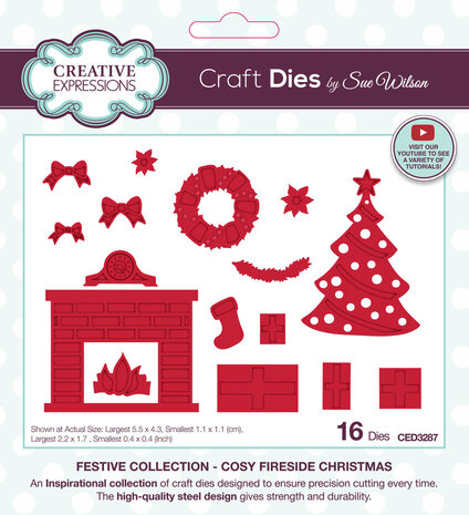 Creative Expressions Sue Wilson Craft Die Cosy Fireside Christmas (CED3287)