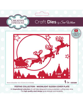 Creative Expressions Sue Wilson Craft Die Moonlight Sleigh Cover Plate (CED3289) Creative Expressions Sue Wilson Craft Die Moonlight Sleigh Cover Plate (CED3289)