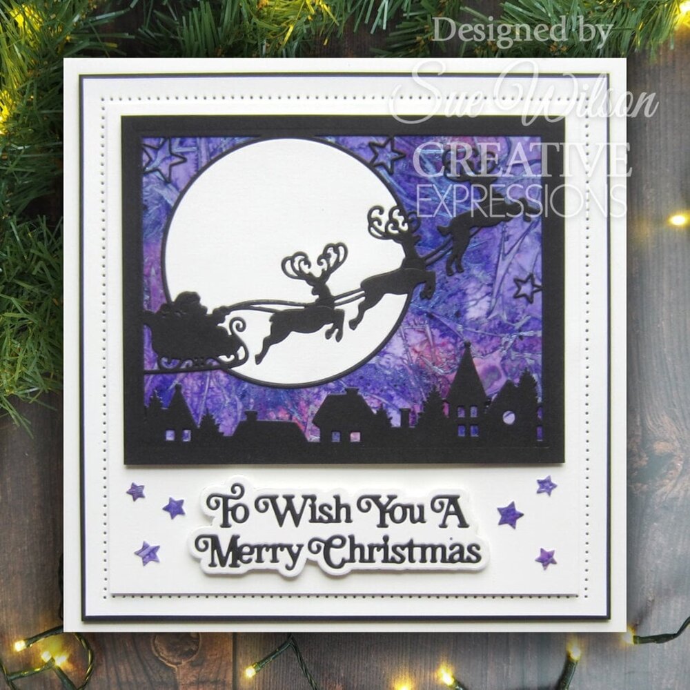 Creative Expressions Sue Wilson Craft Die Moonlight Sleigh Cover Plate (CED3289)