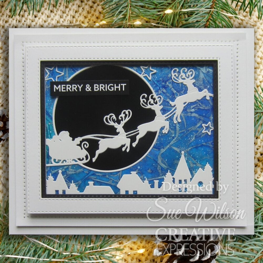 Creative Expressions Sue Wilson Craft Die Moonlight Sleigh Cover Plate (CED3289)