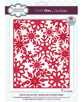 Creative Expressions Sue Wilson Craft Die Snowflake Floating Frame (CED3292) Creative Expressions Sue Wilson Craft Die Snowflake Floating Frame (CED3292)
