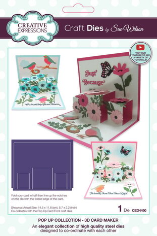 Creative Expressions Sue Wilson Craft Die Pop Up 3D Card Maker (CED4490) Creative Expressions Sue Wilson Craft Die Pop Up 3D Card Maker (CED4490)