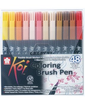 SAKURA Koi Coloring Brush Pens 48 Color Set (XBR-48) SAKURA Koi Coloring Brush Pens 48 Color Set (XBR-48)