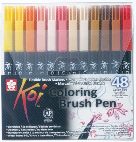 SAKURA Koi Coloring Brush Pens 48 Color Set (XBR-48) SAKURA Koi Coloring Brush Pens 48 Color Set (XBR-48)