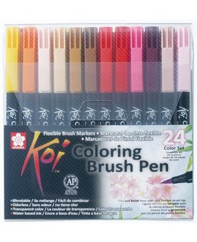 SAKURA Koi Coloring Brush Pens 24 Color Set (XBR-24) SAKURA Koi Coloring Brush Pens 24 Color Set (XBR-24)