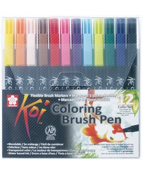 SAKURA Koi Coloring Brush Pens 12 Color Set (XBR-12) SAKURA Koi Coloring Brush Pens 12 Color Set (XBR-12)