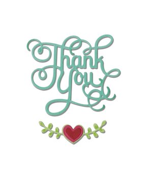 Sizzix Thinlits Die Set Thank You (660370) Sizzix Thinlits Die Set Thank You (660370)