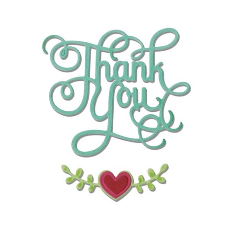 Sizzix Thinlits Die Set Thank You (660370) Sizzix Thinlits Die Set Thank You (660370)