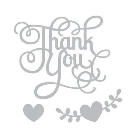 Sizzix Thinlits Die Set Thank You (660370) Sizzix Thinlits Die Set Thank You (660370)