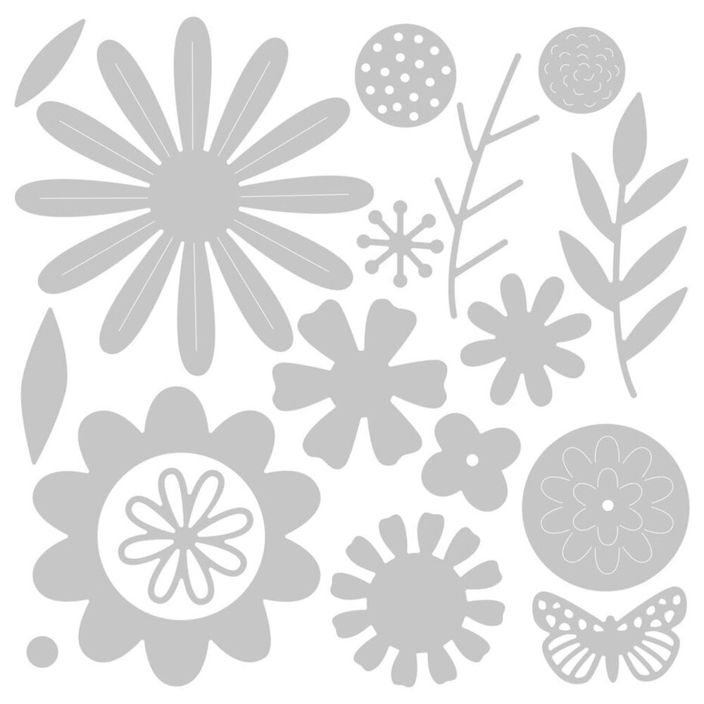 Sizzix Thinlits Die Set Bold Flora (664397) Sizzix Thinlits Die Set Bold Flora (664397)