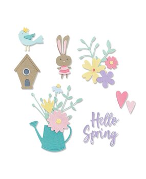 Sizzix Thinlits Die Set Hello Spring (665091) Sizzix Thinlits Die Set Hello Spring (665091)