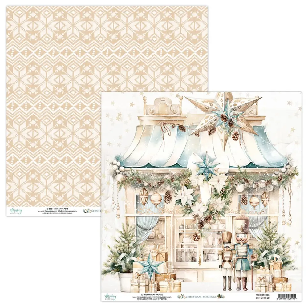 Mintay Christmas Blessings 6x6 Inch Scrapbooking Paper Pad (MT-CHB-08)