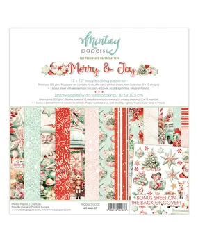 Mintay Merry & Joy 12x12 Inch Scrapbooking Paper Set (MT-MAJ-07)