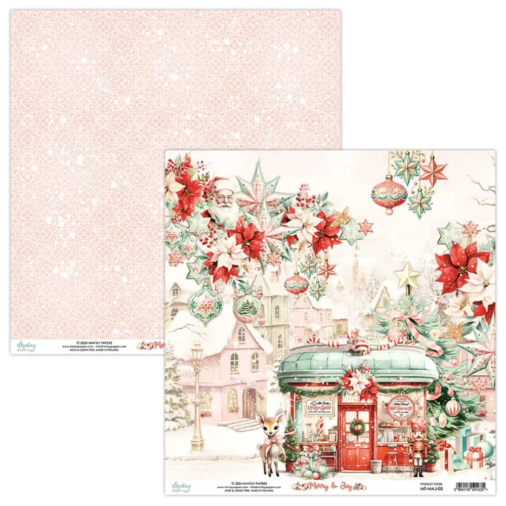 Mintay Merry & Joy 6x6 Inch Scrapbooking Paper Pad (MT-MAJ-08)