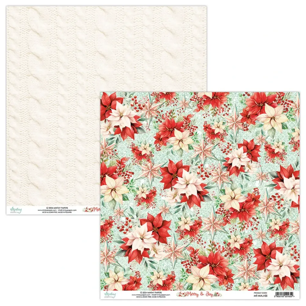 Mintay Merry & Joy 6x6 Inch Scrapbooking Paper Pad (MT-MAJ-08)