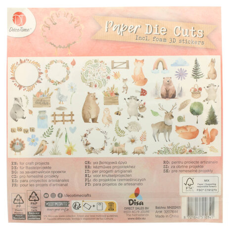 DécoTime Paper Die Cuts Woodland (3207644) DécoTime Paper Die Cuts Woodland (3207644)