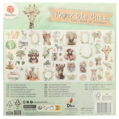 DécoTime Paper Die Cuts Cute Animals (3207644) DécoTime Paper Die Cuts Cute Animals (3207644)