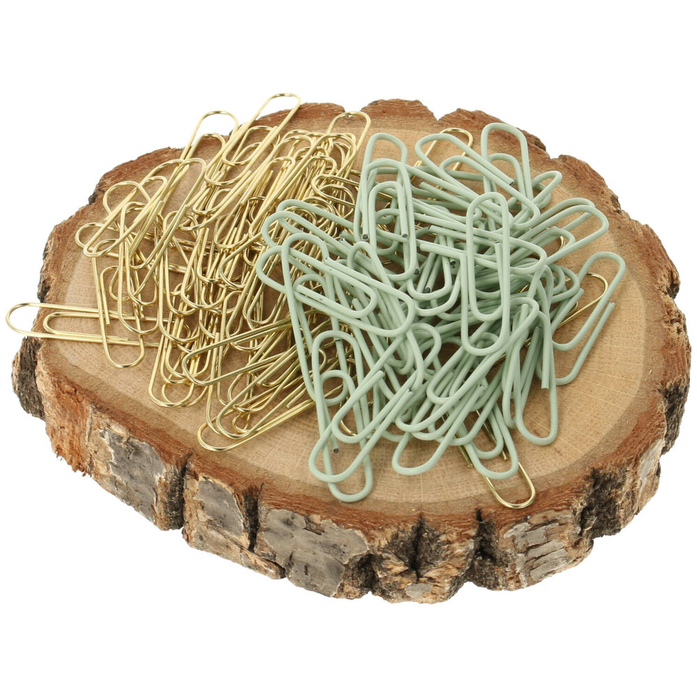 DLP Small Paperclips Gold & Green (200pcs) (2576261)