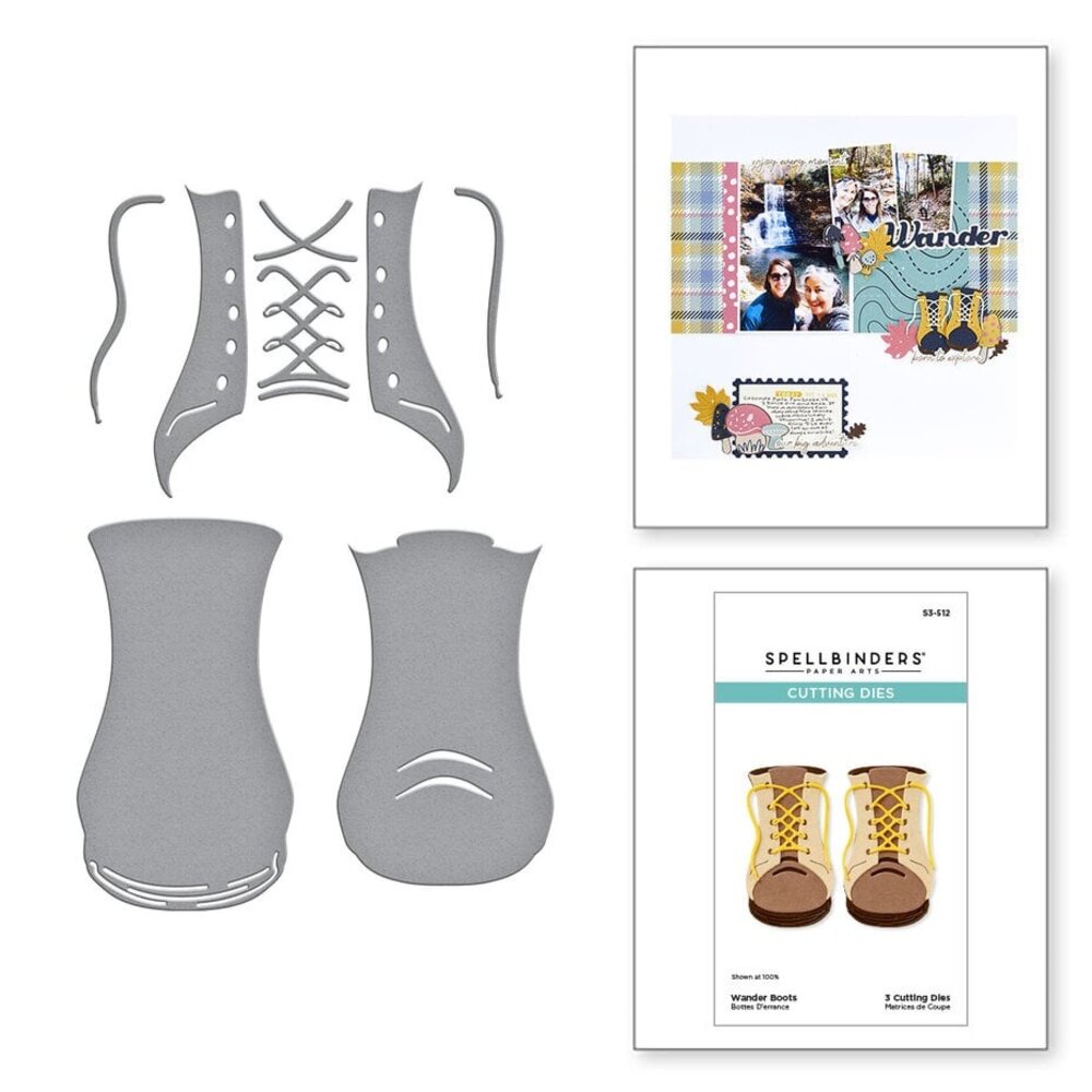 Spellbinders Storytelling by Spellbinders Wander Boots Dies (S3-512) Spellbinders Storytelling by Spellbinders Wander Boots Dies (S3-512)