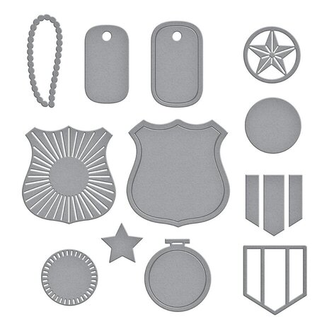 Spellbinders Storytelling by Spellbinders Badges of Honor Dies (S3-526)