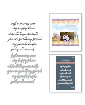 Spellbinders Storytelling by Spellbinders Family Sentiments Press Plate & Die Set (BP-173)