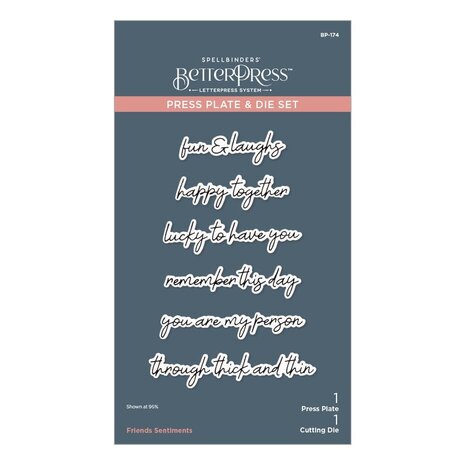 Spellbinders Storytelling by Spellbinders Friends Sentiments Press Plate & Die Set (BP-174) Spellbinders Storytelling by Spellbinders Friends Sentiments Press Plate & Die Set (BP-174)