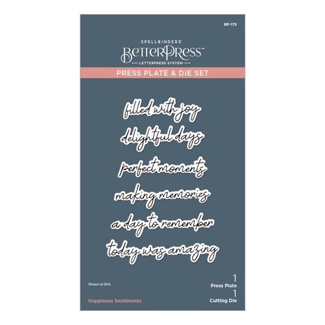 Spellbinders Storytelling by Spellbinders Happiness Sentiments Press Plate & Die Set (BP-175) Spellbinders Storytelling by Spellbinders Happiness Sentiments Press Plate & Die Set (BP-175)